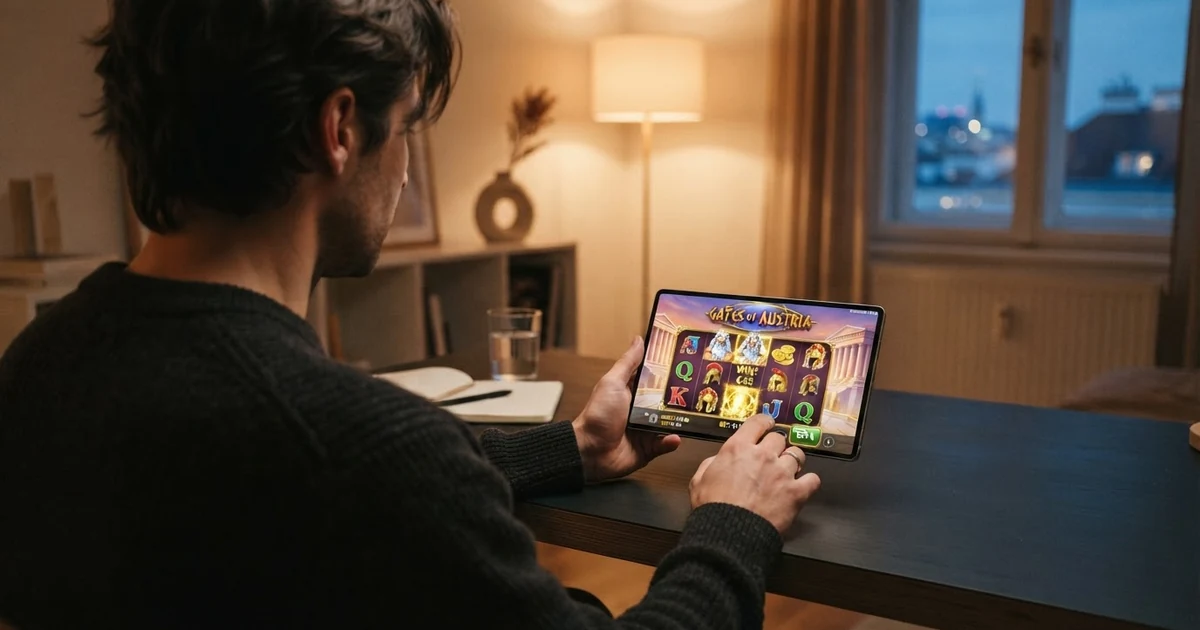 Eine illustrierte Übersicht neuer Online-Casino-Plattformen mit Bonus-Angeboten und dem österreichischen Marktkontext im Jahr 2026